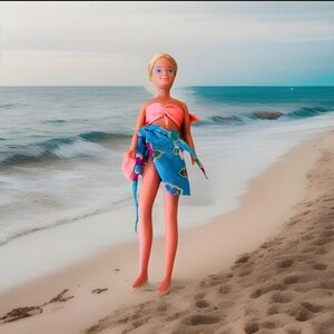 Vintage 1987 Skipper Island Fun Barbie Doll Mattel #4064 Long Wavy Blond Hair
